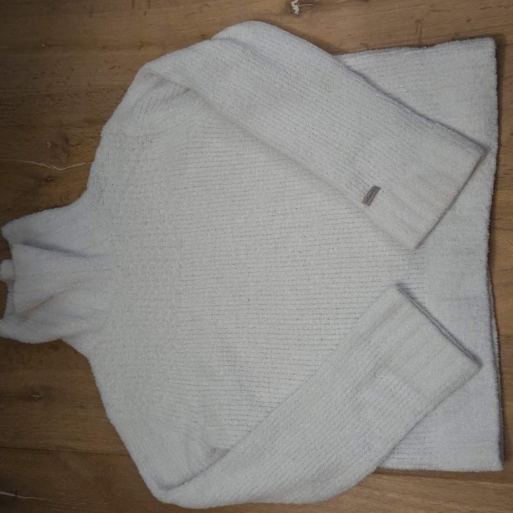 Columbia Cowl Neck Turtleneck Long Sleeve Sweater Plush Cozy Ivory White XL